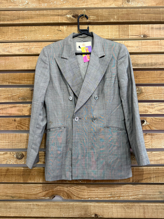 Vintage 80s Aquascutum double breasted button up blazer jacket. Size 10