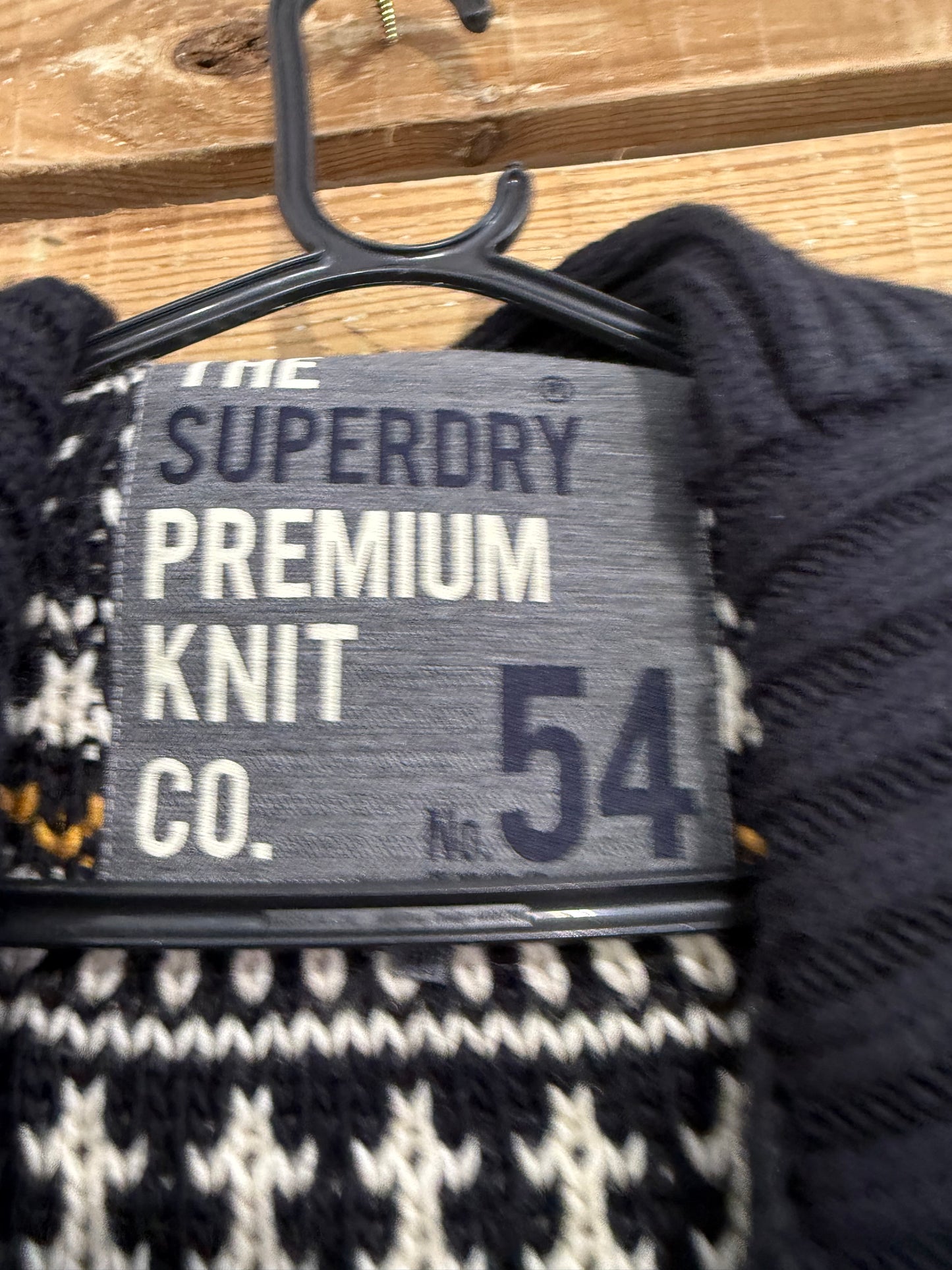 Superdry premium knit open cardigan. Tasselled. Cowboy/ Yellowstone. Size Medium.