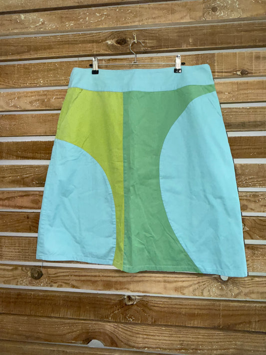 Boden colourblock A-line 100% cotton skirt. Size UK16. Summer.