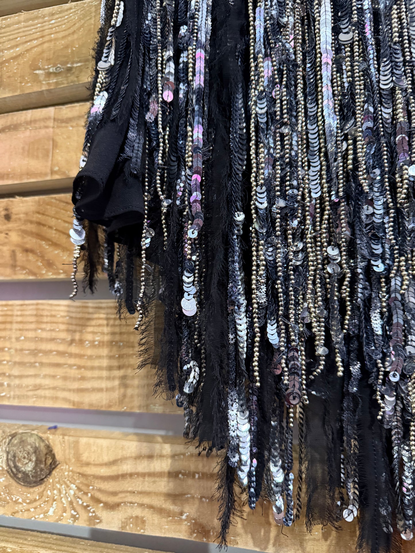 BNWT Isabel Marant Peonia Sequin-Fringe Silk-Organza Top/ cape/ shawl. Free sizing. Christmas/ party