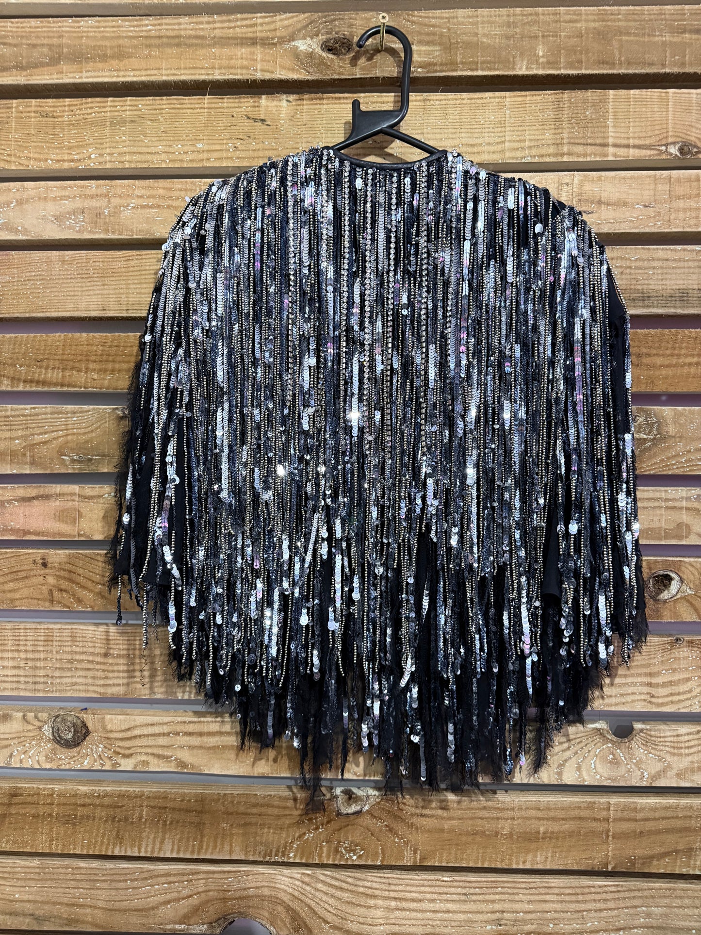 BNWT Isabel Marant Peonia Sequin-Fringe Silk-Organza Top/ cape/ shawl. Free sizing. Christmas/ party