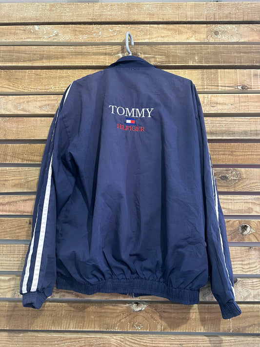 Vintage 80s Tommy Hilfiger spell-out Zip up Harrington Jacket. Sports/ Golf/ Festival.