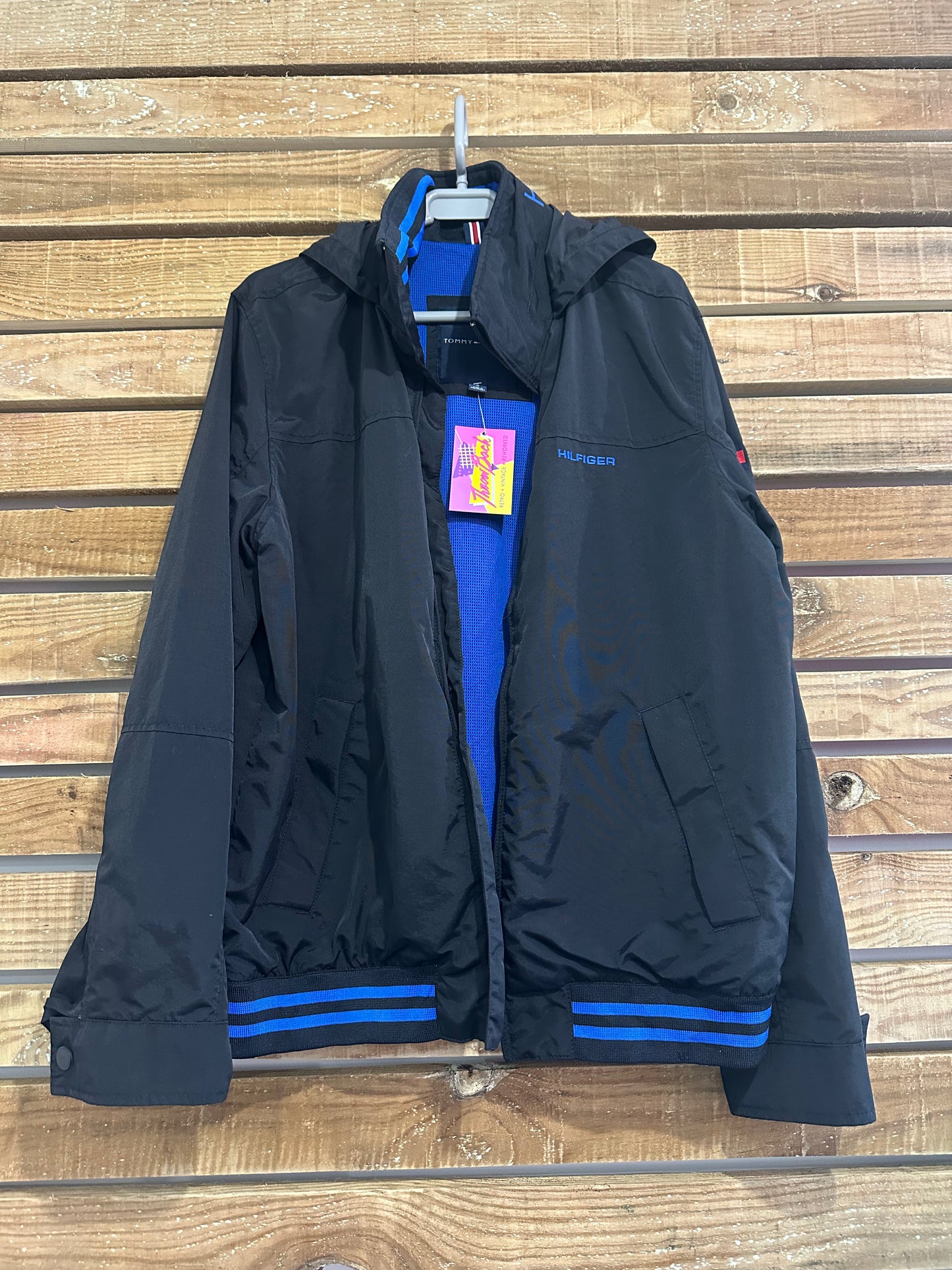 Vintage 90s Tommy Hilfiger spell-out Zip up Harrington Jacket. Sports/ Golf/ Festival.