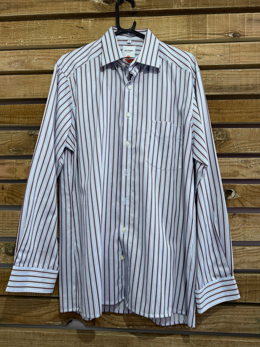 Olymp striped shirt - Size Large. 16" collar.